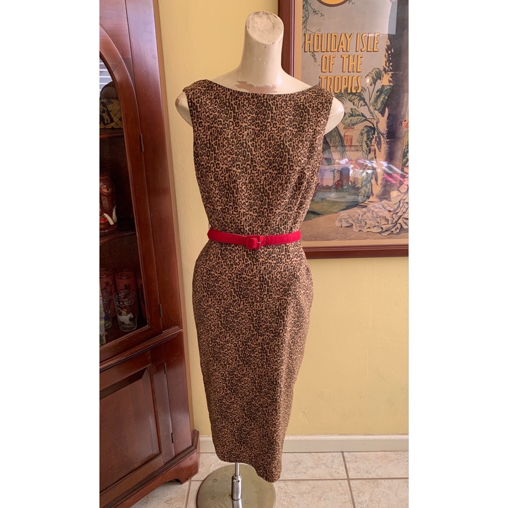 Bettie Page By Tatyana Leopard Print Pinup Dress
